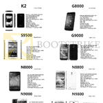 Trading Mobile Phones K2, G8000, S9500, G9000, N8000, N8800, N9000, N9800