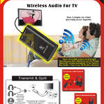 Wireless Audio For TV, Bluetooth Audio Splitter, Headphone