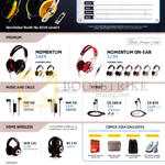 Headphones, Earphones Momentum, Momentum-On-Ear, MM30i, MM70i, CX 300 II, CX870, HDR-170, RS 170