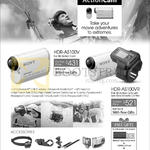 Camcorder HDR-AS100V HD Action Cam, Universal Headband Kit, Handle Bar Mount, Roll Bar Mount, Underwater Housing