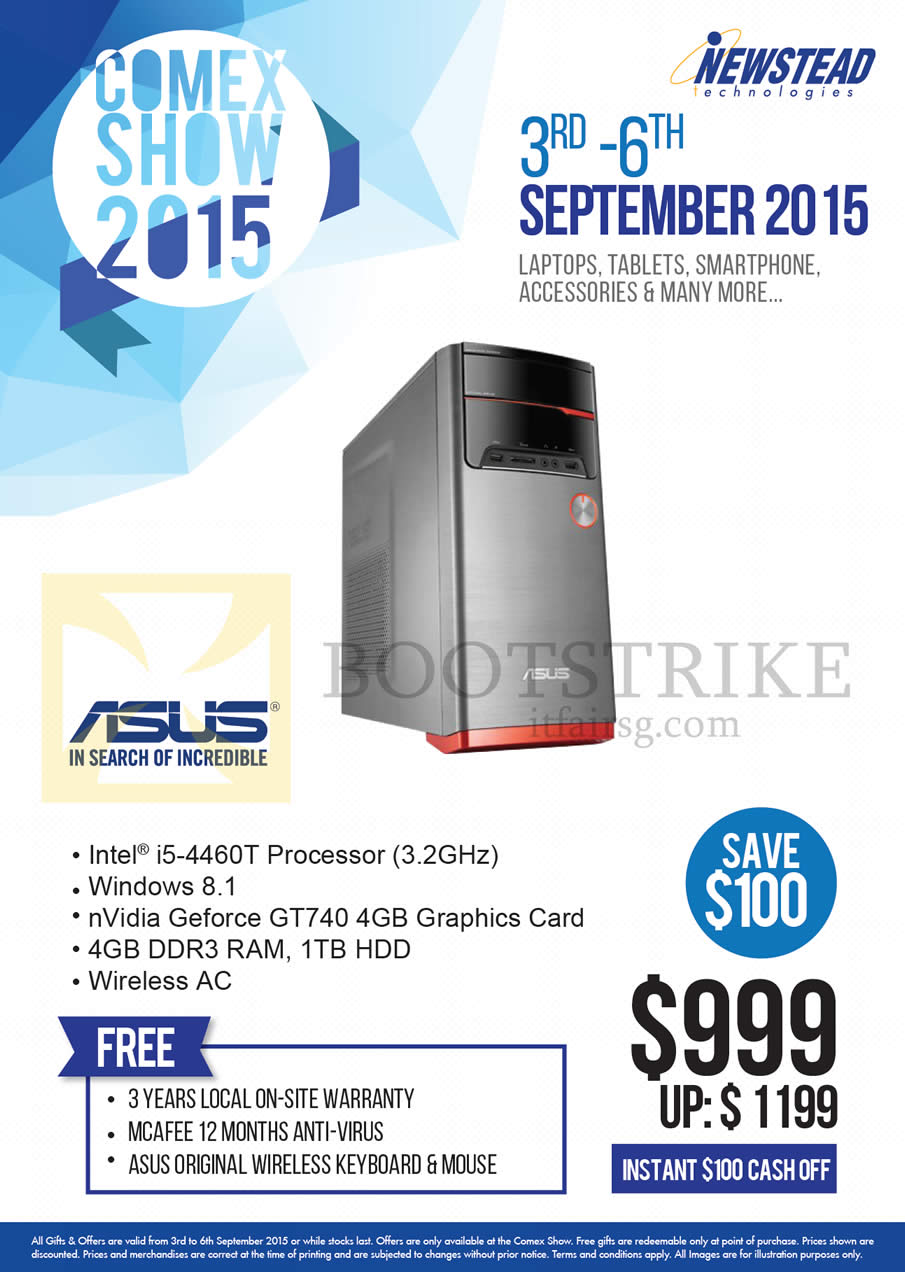 COMEX 2015 price list image brochure of ASUS Newstead Desktop PC