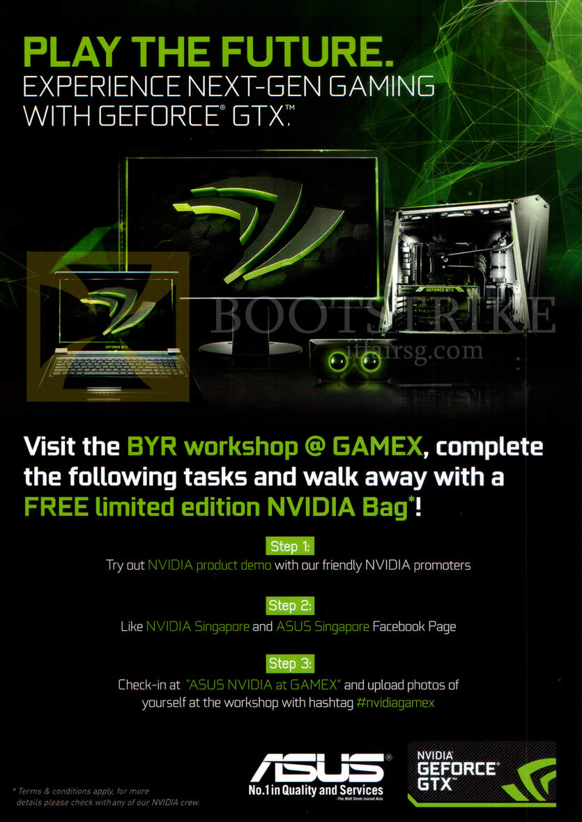 COMEX 2015 price list image brochure of Asus BYR Workshop, Free Limited Edition NVIDIA Bag