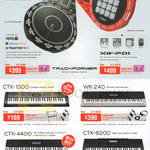 DJ Controllers XW-DJI, XW-PDI, Electric Music Keyboards CTK-1300, WK-240, CTK-4400, CTK-6200