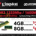 Kingston RAM DDR3 1333Mhz, 1600Mhz