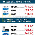 Lexar MicroSD Class 10 UHS-1 16GB, 32GB, 64GB, 128GB