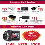 Transcend Card Reader, Car Camera USB 3.0, OTG, DrivePro 100, 200, 220