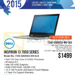 Newstead Notebook Inspiron 13 7000 Series 7348-52085SG-W8-SLR, 7348-55085SG-W8-SLR