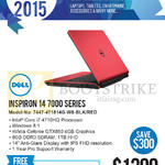 Newstead Notebook Inspiron 14 7000 Series 7447-471814G-W8-BLK, Red