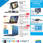 Notebooks, Complimentary Gifts, Purchase With Purchase, Inspiron 11 3000 3147-N35445SG-W8-SLR, 14 5000 5458-550452GBDW-W8, 15 5558-550814GBDW-W8-BLU-BLK-0365