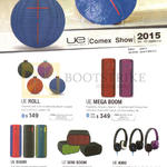 Ultimate Ears UE Speakers UE Roll, Mega Boom, Boom, Mini Boom, 4000