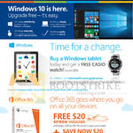 Windows 10, Free Casio Watch, Office 365, Free 20 Dollar Crocs Voucher