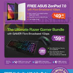 Fibre Broadband 1Gbps 49.99 Free Asus Zenpad 7.0, Ultimate Razer Gamer Bundle, Free Unlimited Mobile Data