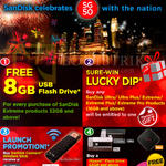 Sandisk Free 8GB USB Flash Drive, Sure-Win Lucky Dip, SanDisk Connect Wireless Stick, Free Nakamichi Earphone