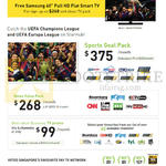 Business TV 375.00 Sports Goal Pack, 268 News Value Pack, 99.00 Best Value Business TV Promo