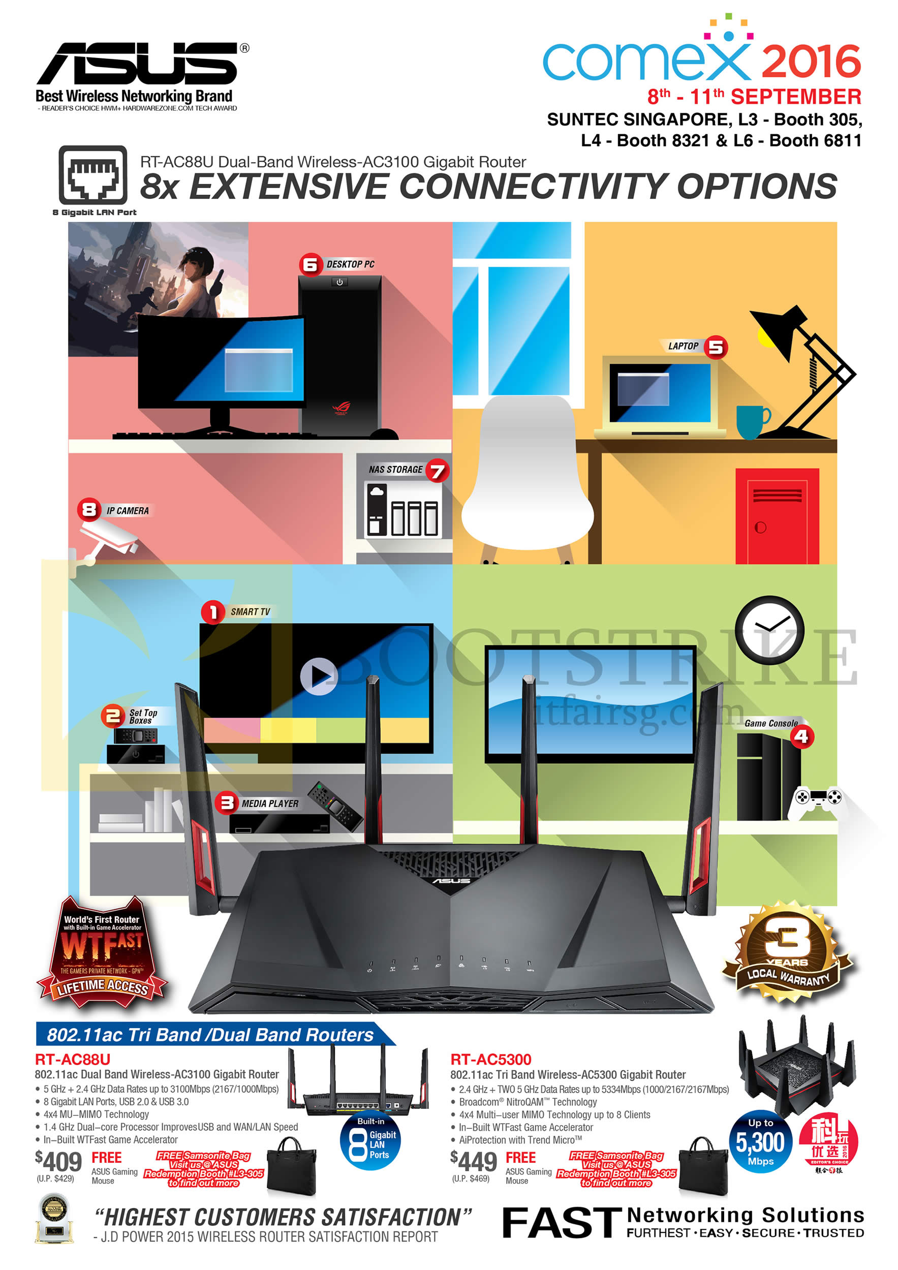 COMEX 2016 price list image brochure of ASUS Networking Wireless Routers RT-AC88U, RT-AC5300