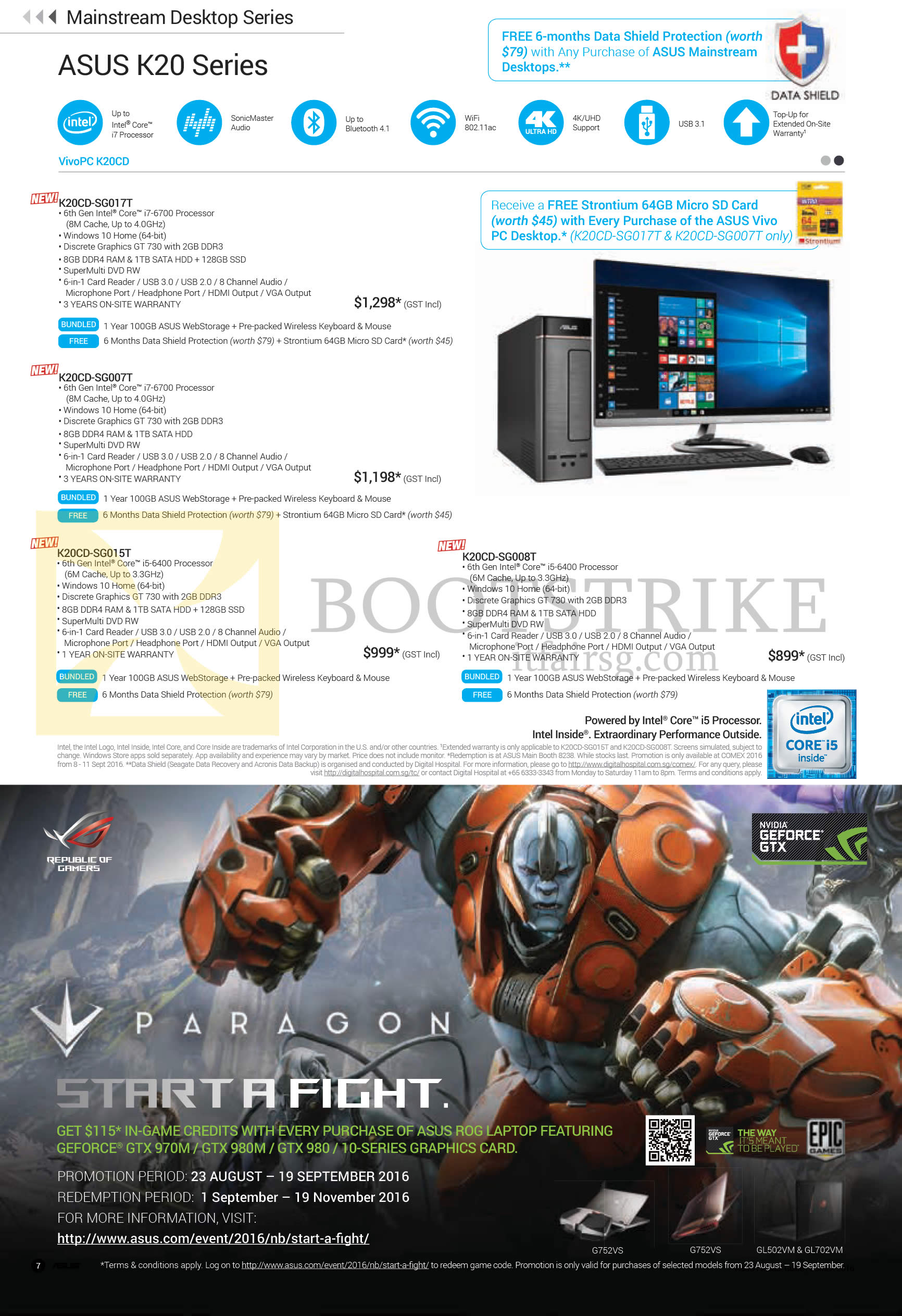 COMEX 2016 price list image brochure of ASUS Notebooks K20 Series K20CD