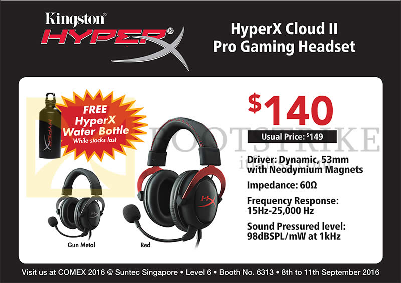 COMEX 2016 price list image brochure of Convergent Kingston HyperX Headset Cloud II Pro Gaming