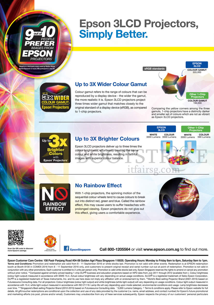 COMEX 2016 price list image brochure of Epson 3LCD Projectors Features