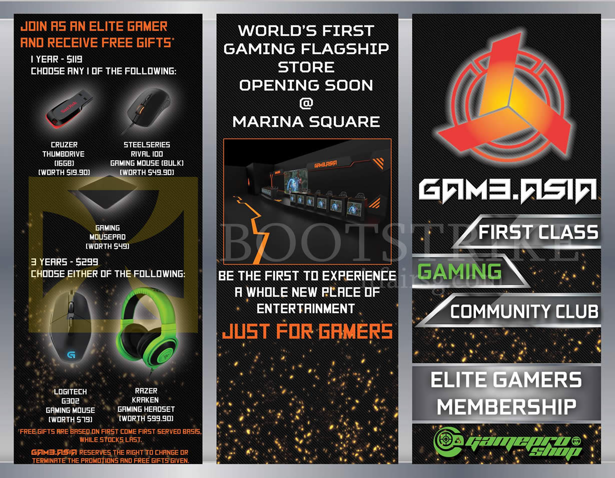 COMEX 2016 price list image brochure of GamePro Elite Gamer Membership Free Gifts Thumbdrive, Mouse, Mousepro, Gaming Mouse, Headset