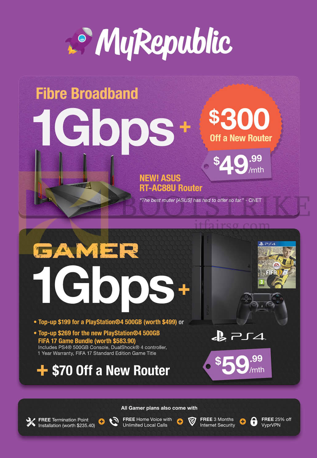 COMEX 2016 price list image brochure of MyRepublic Gamer 49.99 1Gbps, 59.99 Gamer 1Gbps