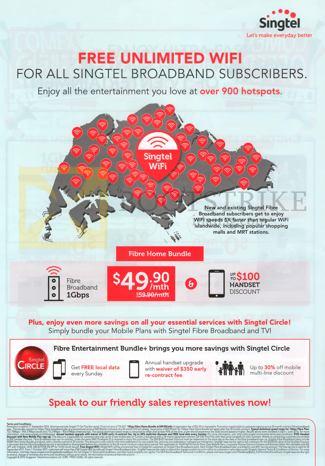 COMEX 2016 price list image brochure of Singtel Fibre Home Bundle 49.90 1Gbps