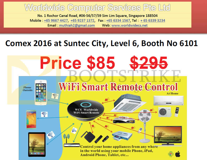 COMEX 2016 price list image brochure of Worldwide Computer Wifi Smart Remote Control