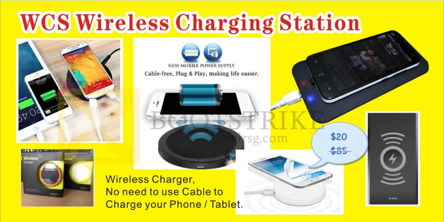 COMEX 2016 price list image brochure of Worldwide Computer Wireless Charging Station