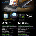 Aftershock Notebooks M-15 Lite, M-15 V2 Edition