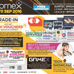 COMEX 2016 Event Details, Venue, Opening Hours, Trade-in, Booth Babes Selfie, Gamex, Tech Showcase, Services