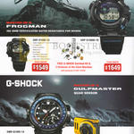 Watches G-Shock Frogman, Gulfmaster, GWF-D1000-1D, D1000B-1D, GWN-Q1000-1A, EX-FR100