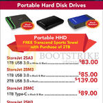 Convergent Transcend Portable Hard Disk Drives StoreJet 25A3, 25M3, 25MC, 25H3