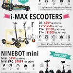 Inokim Light, I-Max EScooters Q3 T3 S1, Ninebot Mini Scooter, Mini Pro