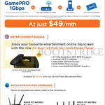 49.00 GamePRO 1Gbps, Entertainment Bundle, Routers, Asus RT-AC68U, RT-AC88U