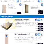 Lacie Mobile Exernal Storage, Desktop Storage, Porsche Design, Slim, Mobile Drive, D2 Thunderbolt 2