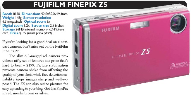 IT Show 2008 price list image brochure of Fujifilm Finepix Z5 Digital Camera