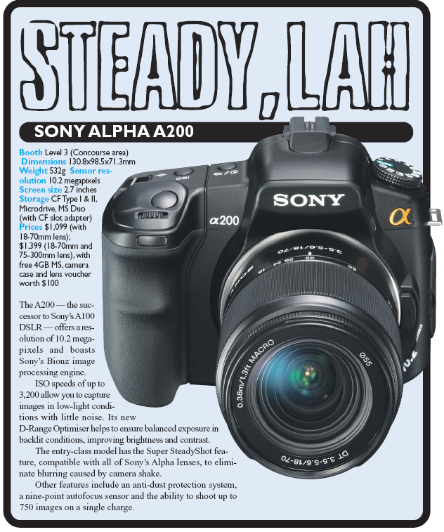 IT Show 2008 price list image brochure of Sony Digital Camera DSLR A200 Alpha