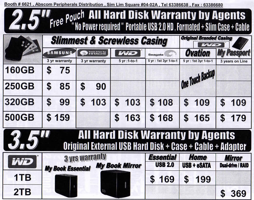 IT Show 2009 price list image brochure of ABSCOM 3 (coldfreeze)