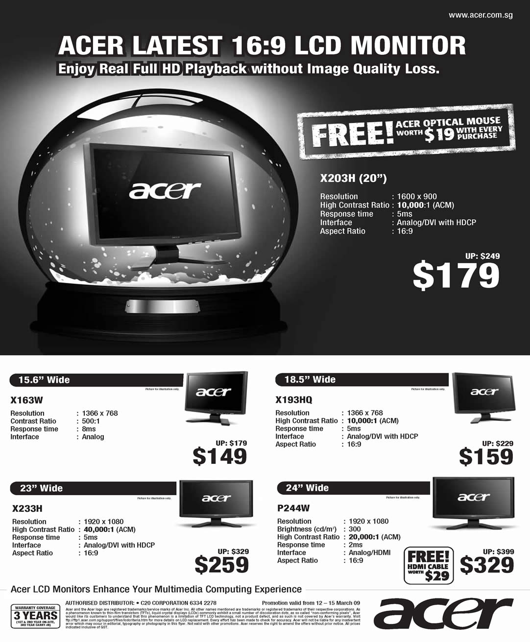 IT Show 2009 price list image brochure of Acer LCD Monitors (tclong)