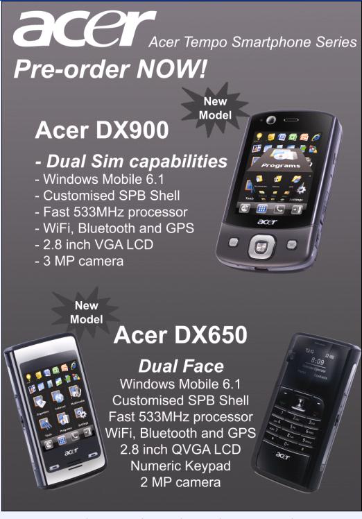 IT Show 2009 price list image brochure of Acer Tempo DX900 DX650 Smartphone