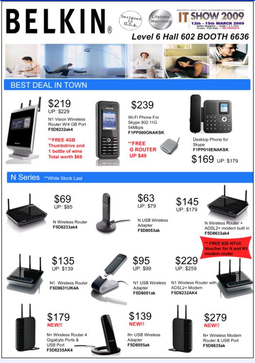 IT Show 2009 price list image brochure of Belkin Front