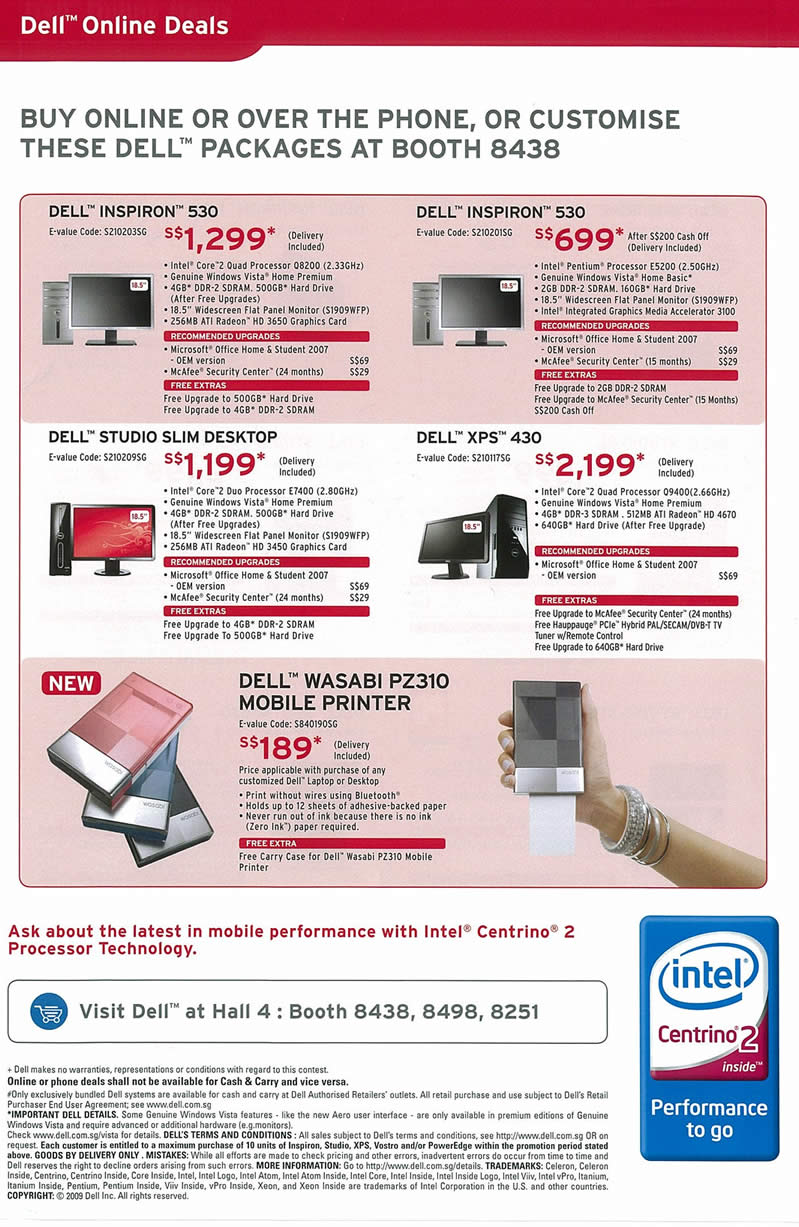 IT Show 2009 price list image brochure of Dell Inspiron Studio XPS Wasabi Tclong