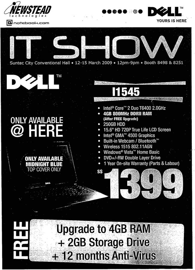 IT Show 2009 price list image brochure of Dell Newstead L1545 Tclong