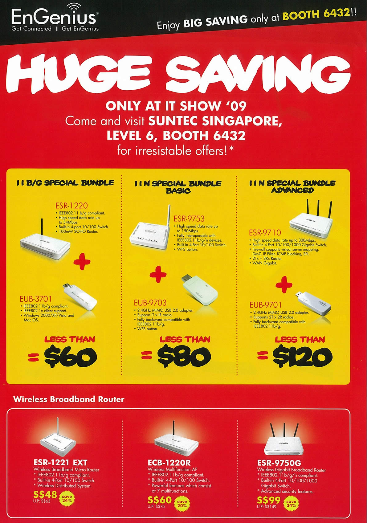 IT Show 2009 price list image brochure of Engenius Wireless Router Adaptors Tclong