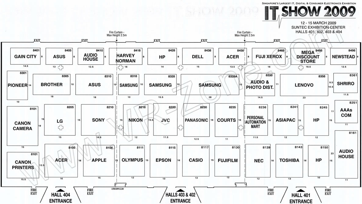 IT Show 2009 price list image brochure of Floor Plan Map Level 4 Vr-zone 