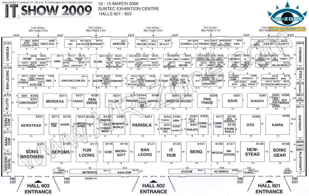 IT Show 2009 price list image brochure of Floor Plan Map Level 6n Vr-zone