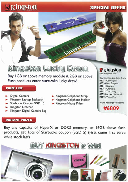 IT Show 2009 price list image brochure of Kingston Lucky Draw (tclong)