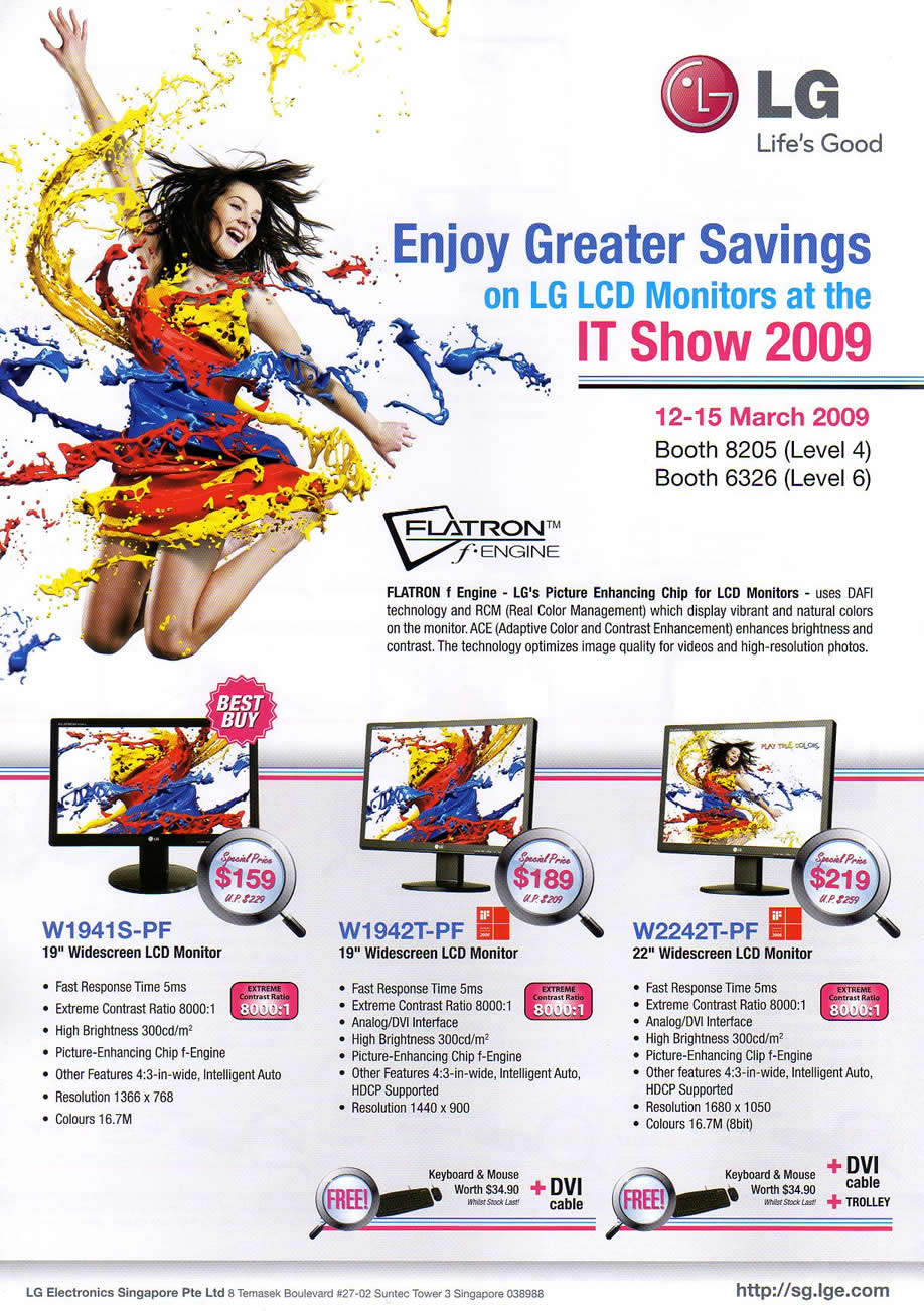 IT Show 2009 price list image brochure of LG LCD Monitors (coldfreeze)