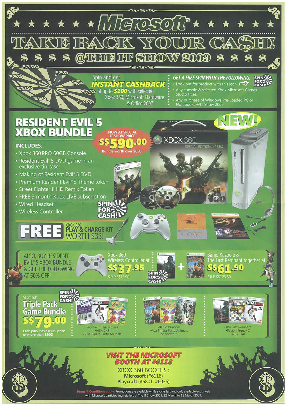 IT Show 2009 price list image brochure of Microsoft XBox Games Tclong