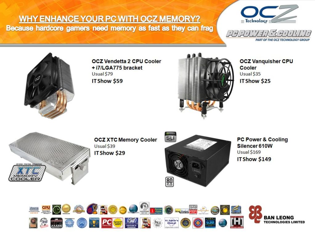 IT Show 2009 price list image brochure of OCZ Cooler (Ban Leong)