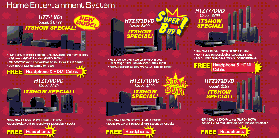 IT Show 2009 price list image brochure of Pioneer Home Entertainment System